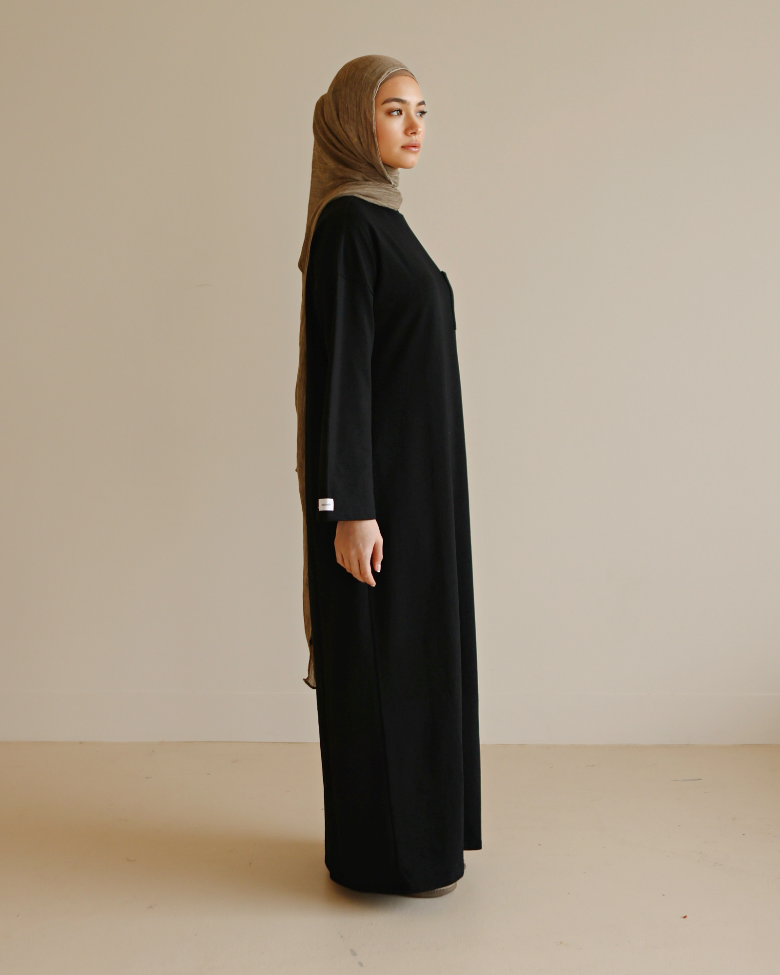 Nasma T-shirt Cotton Dress - Black