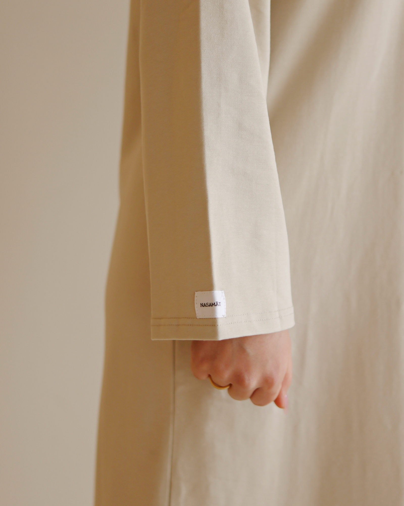 Nasma T-shirt Cotton Dress - Sand